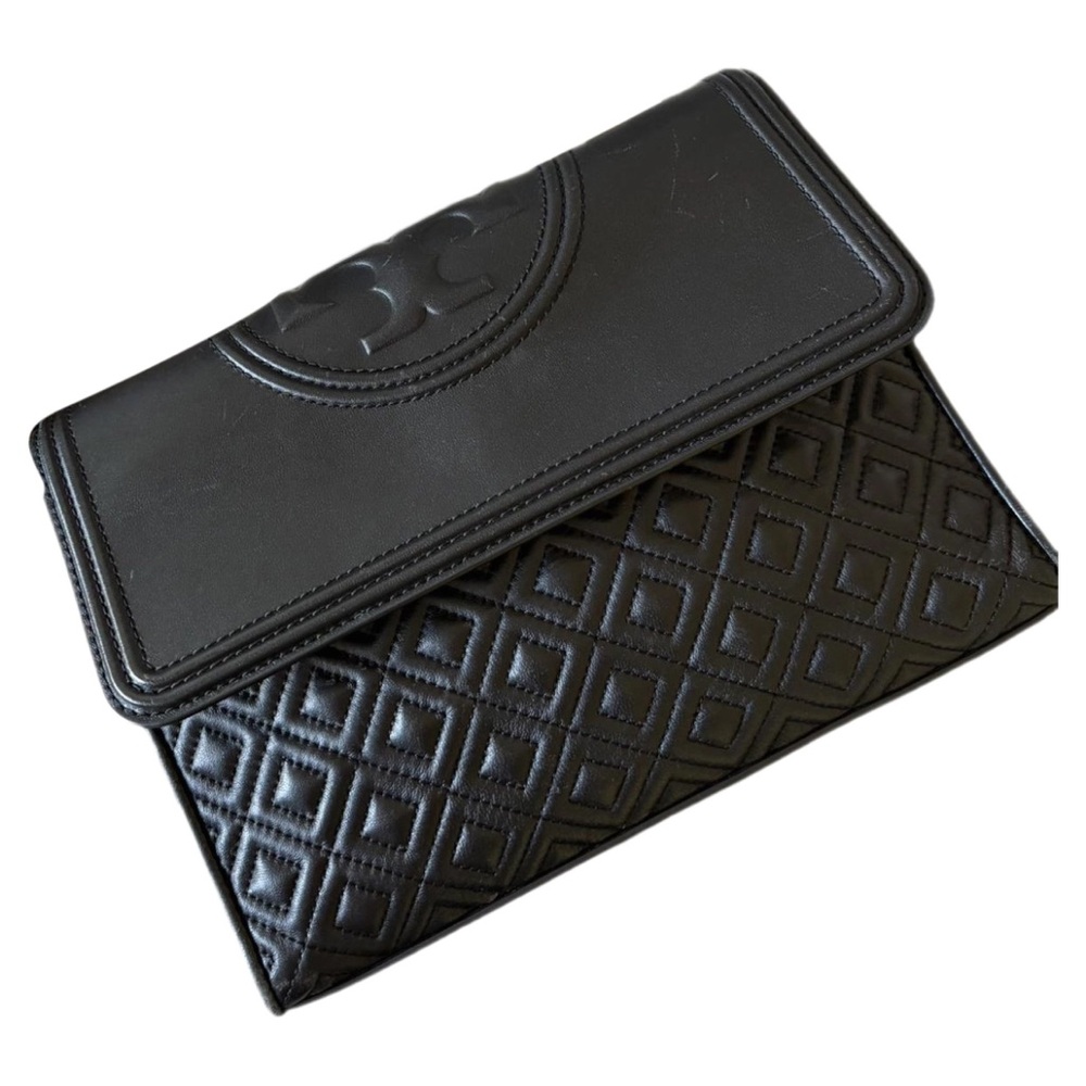 Leather black handbag Tory Burch